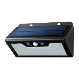 ELPA　LEDセンサーウォールライト　ソーラー発電式　屋外用　防水仕様IP65　常夜灯モード搭載　白色の明かり　全光束約400lm　ESL-K411SL(W)