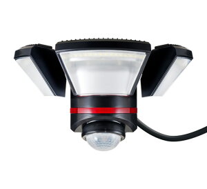 ELPA リモコン付きACセンサーライト 3灯 白色LED 3000lm 照射範囲切り替え リモコン付 防水仕様(IP45 防噴流形) 電源直結対応 ESL-W3003AC