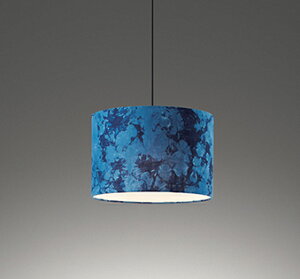 ODELIC 和風照明 ペンダントライト 引掛シーリング 高演色LED LEDランプ付 白熱灯器具60W相当 非調光 温白色3500K 藍染め OP252966WR