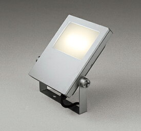 ODELIC　LEDエクステリアスポットライト　スクエアライト　水銀灯400W相当　屋外用　拡散　防雨型　マットシルバー　電球色　LED一体型　XG454018