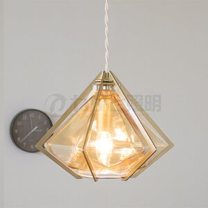 オーブ 天井照明 吊り下げタイプ ペンダントライト アンバー シャンデリア電球40W(白熱電球) E17口金(ランプ付き) 1灯用 引掛けシーリング シャビーシック シンプルスタイ