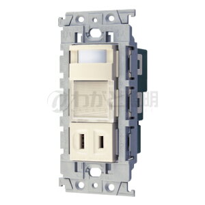 パナソニック アドバンスシリーズ配線器具 埋込熱線センサ付ナイトライト(LED:電球色) 明るさセンサ・コンセント付 ベージュ WTL4065FK