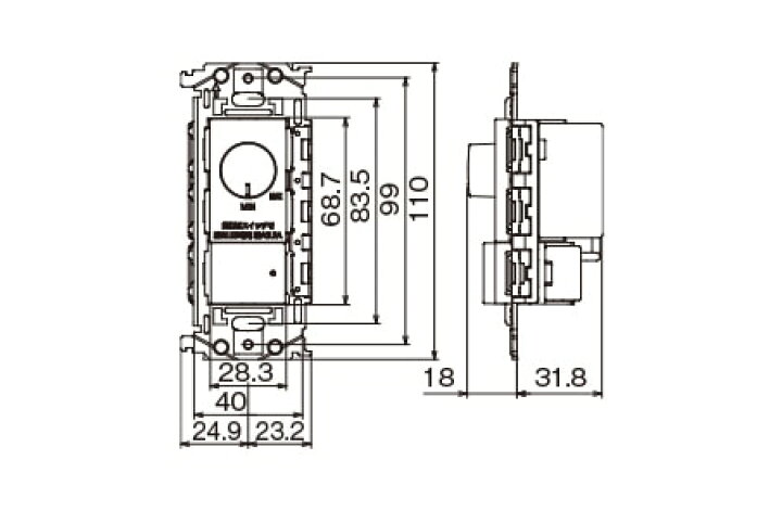 楽天市場】パナソニック SO−STYLE配線器具（ソー・スタイル Panasonic LED埋込逆位相調光スイッチC WNS57583W