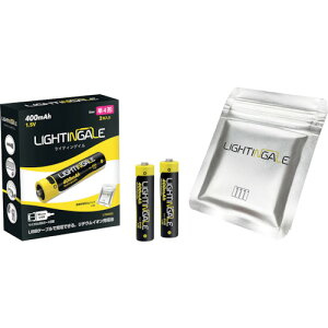 LIGHTINGALE�@���`�E���C�I���[�d�r�@�P�l�`�i�P4�`�j�@1.5V�@400mAh�@�[�d�|�[�gMicroUSB�@�m2�{�g�n�@LTG0003