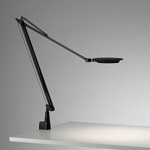 yamagiwa LEDタスクライト(デスクスタンド) Rebio(レビオ) クランプタイプ 3000K 高演色タイプ 本体色ブラック 3段階調光 LED一体形 555REBIOBK