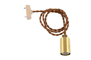 SWAN BULB LIGHT SOCKET ペンダントライト ソケット 引掛シーリングタイプ E17 コード調節 コード長100cm 真鍮 ゴールド APE-041GL