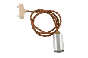 SWAN BULB LIGHT SOCKET ペンダントライト ソケット 引掛シーリングタイプ E17 コード調節 コード長100cm シルバー APE-041SV