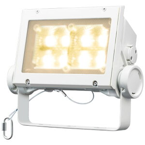 岩崎 LEDioc FLOOD NEO(レディオック フラッド ネオ) LED投光器 60クラス 広角タイプ ナトリウム色(2100K)タイプ 本体色:ホワイト LED一体形 耐塩塗装 ECF6040W/NHSAN8/W ※受注生