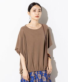 【OUTLET】【公式】[ハンチ] HUNCH 【接触冷感】コクーンシルエット 5分袖カットソー | レディース 半袖 七分袖・五分袖 無地 ひんやり 夏