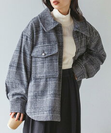 【SALE／30%OFF】【公式】[ハンチ] hunch ジップシャツブルゾン | レディース アウター コート ジャケット 上品 きれい カジュアル 秋 冬 通勤 おしゃれ 大人