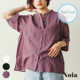 【公式】[ノイア] Noia ピンタックシャツ 接触冷感