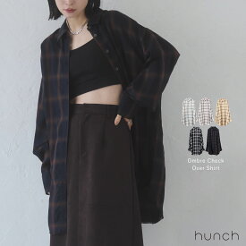 4時間限定【30%OFFクーポンで￥4158】オンブレチェック オーバーシャツ | レディース オンブレ チェック オーバー シャツ きれいめ おしゃれ カジュアル 上品 レディースファッション 公式[ハンチ]hunch