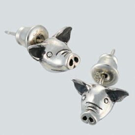 子豚の顔ピアス ぶたピアス ブタ 動物モチーフ 耳飾り シルバーアクセサリー SILVER925 女性 男性 プレゼント ギフト対応 レディース メンズ 大人 可愛い かわいい 誕生日 オシャレ 贈り物