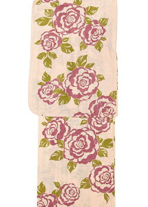 【ワゴンセール】【綿絽生地】こだわり浴衣【清涼感】シャリ感【古典柄】フリーサイズ【夏祭り】絽織り 浴衣 単品 ゆかた レトロモダン 大人 可愛い 薔薇 バラ くすみ 【メール便・ネコポ