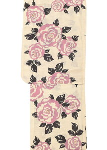 【20】 【綿絽生地】こだわり浴衣【清涼感】シャリ感【古典柄】フリーサイズ【夏祭り】絽織り 浴衣 単品 ゆかた レトロモダン 大人 可愛い 薔薇 バラ 【メール便・ネコポス便不可】ykt-mr24