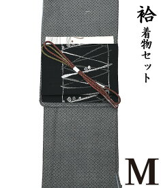 【10】27860 【 晩秋冬春 ♪ 着物 4点セット 極 】【 M 袷 】 洗える着物 + 【 桐生織物 】 洗える紬織八寸名古屋帯 + 正絹帯揚げ + 正絹帯〆 【 4点セット 】 小紋 粋 レトロ コーデ モダン モノトーン シック 粋 as-1513 appk1380-m
