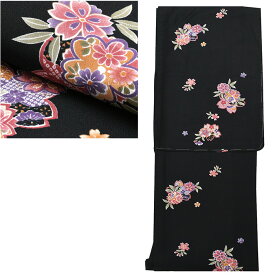 ◆ 希少品 ◆ 23000 春 秋 単衣 着物【 M サイズ 】 洗える 単衣 着物 日本生地 国内染め 日本染め 仕立上り【 M 】 着物 洗える着物 レディース 単衣 小紋 モダン カジュアル 普段着 hppk763-M（1）