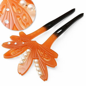 【20】6825【パール付き】豪華 かんざし 簪 髪飾り【二本差し】【メール便不可】パール 留袖 訪問着 附下 色無地 結婚式 謝恩会 卒業式 袴 kanzasi386