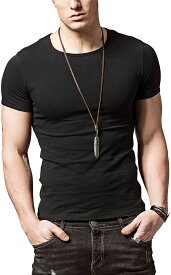 メンズ Tシャツ 半袖T シャツ 男 トップス Tシャツカットソー クルーネック スリム T-shirtタイトフィットネス動きコットン半袖服 Tshirt tee shirt
