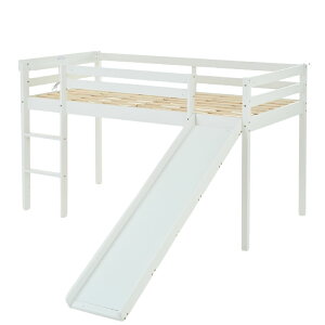 ロフトベッド 頑丈 ロータイプ 階段付き 天然木 コンセント付き シングル 宮付き 滑り台付き収納棚付き 収納 北欧風 大人 一人暮らし ベッド 木製ロフトベッド