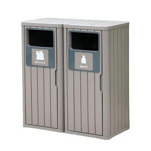 ゴミ箱 2分割タイプ 屋外 屋外ごみ箱 屋外用ゴミ箱 ストッカー 防水/耐侯 ゴミストッカー 防鳥 大容量 物置 屋外収納庫 ゴミボックス 倉庫 DIY 頑丈 ごみ収納庫 家庭用