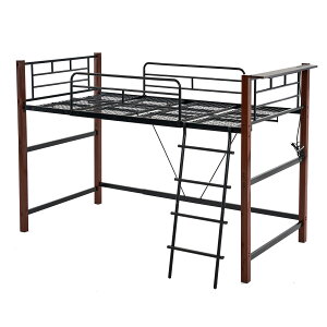 【高さ140cm】ロフトベッド パイプベッド シングル 耐荷重150kg システムベッド ロータイプ ミドルタイプ 棚 収納 北欧風 大人 一人暮らし ハンガーポール4本付属 送料無料 スチール 耐震 ベッ