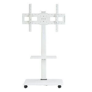 テレビスタンド キャスター付き 壁寄せ ロータイプ 耐震 テレビ台 WALL 単品 棚板 セット テレビ 対応 首振り 角度 調整 壁掛け風 おしゃれ シンプル 白 木目 回転 移動式 TV台 ウォール 手動で