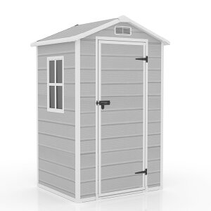 【1900L】樹脂製物置 屋外 大型 倉庫 大型物置 戸外収納庫 物置 防水/耐侯 収納可能 ガーデン/庭/田畑/農場 頑丈 大容量 窓付き おしゃれ ガーデニング ガーデンボックス 収納 保管 家庭用 庭