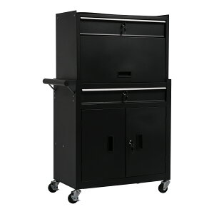 ツールキャビネット 多機能 ツールワゴン ツールカート工具カート ロールキャビネット スチール ローラーキャビネット ハンドル W76×D37×H117cm DIY 引き出し 有孔ボード付き 鍵付き キャスタ