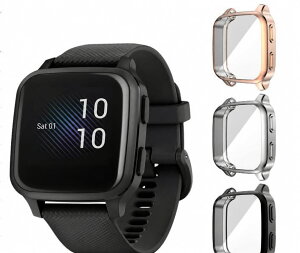 �y3�Z�b�g�zGarmin Venu Sq/Venu Sq 2/ Venu Sq music/Venu Sq music 2�Ή��ی�P�[�X �[�d�\�� TPU�f�� �ی�J�o�[ �_�炩���t���[�J�o�[ �������� �E���ȒP �ϏՌ��� �_�