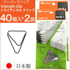 ペーパークリップ ゼムクリップ トライアングルクリップ 40個入×2袋 TRC-40 ステンレス 日本製
