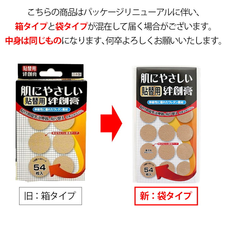 楽天市場 P最大10倍 お買い物マラソン 磁気治療器 貼り替えシール ウレタン素材 肌に優しい貼替用絆創膏540枚セット 54枚入 10個 日本製 円形タイプ 直径22mm 小さい バンドエイド 送料無料 わごんせる金橋
