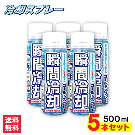 コールドスプレー 500ml×5本セット 冷却スプレー 冷却 グッズ 熱中症対策グッズ ひんやり スプレー 瞬間冷却スプレー 大型 冷感 クール 運動会 暑さ対策　スポーツ 建設業 野外フェス