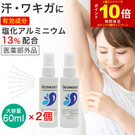 【P最大14倍★スーパーSALE期間限定】制汗剤 塩化アルミニウム配合 制汗スプレー 60mL ×2個セット 薬用 …