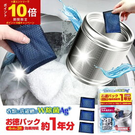 【エントリーでP10倍】洗濯槽 除菌 衣類と洗濯槽のW除菌Ag+ 3個入（約1年分）洗濯槽の除菌・抗菌・ニオイ・カビに 銀系無機抗菌剤 日本製 洗濯槽クリーナー をご検討の方にも