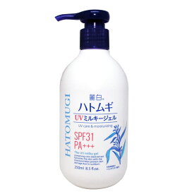 【P最大14倍★スーパーSALE】UVジェル 麗白 ハトムギUVミルキージェル250ml 大容量サイズ はとむぎ 日本製 日焼け止め クリーム