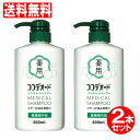【医薬部外品】 フケ かゆみ シャンプー 男性 女性 スカルプ 頭皮 ボトル ミコナゾール ノンシリコン リンスinシャンプー ココデオード 400mL 2本セット 白金製薬