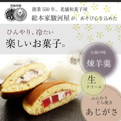 駿河屋生あじがさ4種類×2個(計8個セット)お取り寄せ生菓子和菓子どら焼きようかん小豆抹茶プリン冷凍高級ギフトクール宅急便