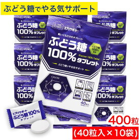 【P最大13倍★超ポイントバック祭】ぶどう糖 100％タブレット 400粒（40粒入×10袋） 個包装 固形 ぶどう糖100％配合 グルコース エブリサポート