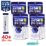 【エントリーでP10倍】ぶどう糖 チャージゼリー ラムネ味 40本(10本入 ×4袋) 無果汁 個包装 ブドウ糖 ゼ…