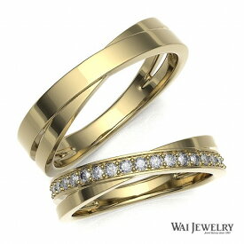 選べる金種K18YG/K18PG 結婚指輪 マリッジリング ペアリング 2本セット ゴールドk18yg 高品質ダイヤモンド 贈り物 シンプル 自社国内で大切に丁寧にお創り致します。クロスデザイン ジュエリー クリスマスプレゼント ペアギフト 結婚指輪 ランキング クリスマスプレゼント