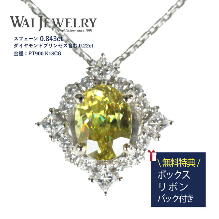 楽天市場】虹色の光を放つスフェーン0.843ctプリンセスカット 