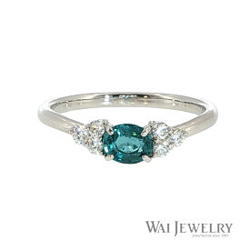 【限定1点】稀少石 グランディディエライト0.363ct（鑑別書付）ダイヤモンド0.15ct リング(プラチナ）【WAI-F-J6797 PT900】色石