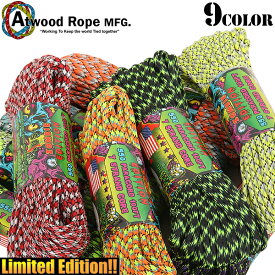 ATWOOD ROPE MFG. アトウッド・ロープ 7Strand 550 パラコード 100フィート ZOMBIE EDITION 9色 パラシュートコード /アウトドア ミリタリー 装備 ロープテント タープ 防災グッズ【T】