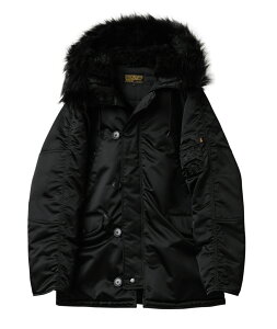 �N�[�|���ōő�15%OFF��ALPHA INDUSTRIES �A���t�@�C���_�X�g���[�Y 797-5252028 WAIPER�ʒ� VINTAGE N-3B �t���C�g�W���P�b�g �u���b�N�t�@�[�ySx�z�yT�z ���C�p�[ �t