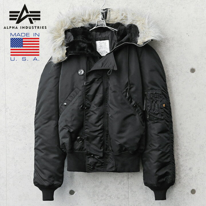 楽天市場】ALPHA アルファ MADE IN USA N-2B フライトジャケット BLACK 