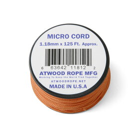 【あす楽】ATWOOD ROPE MFG. アトウッド・ロープ 1.18mm × 125フィート MICROコード SOLID【クーポン対象外】ミリタリー 軍物 メンズ【T】