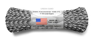 �y�ŒZ���������zATWOOD ROPE MFG. �A�g�E�b�h�E���[�v 7Strand 550Lbs �p���R�[�h 100�t�B�[�g MADE IN USA�y10�z�y�N�[�|���ΏۊO�z�~���^���[ �R�� �����Y�yT�z�b�b�~���^���[ �J�b�R���� ������� �t