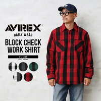 AVIREX アビレックス
6125137 デイリーウエア ブロックチェック ワークシャツ
