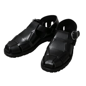【最短即日発送】BROTHER BRIDGE ブラザーブリッジ R011 HEMINGWAY VEGETABLE BLK / COW ヘミングウェイ カウレザー サンダル 日本製【クーポン対象外】【T】｜メンズファッション レザーサンダル フィッシャーマンサンダル アメカジ 革靴 おしゃれ